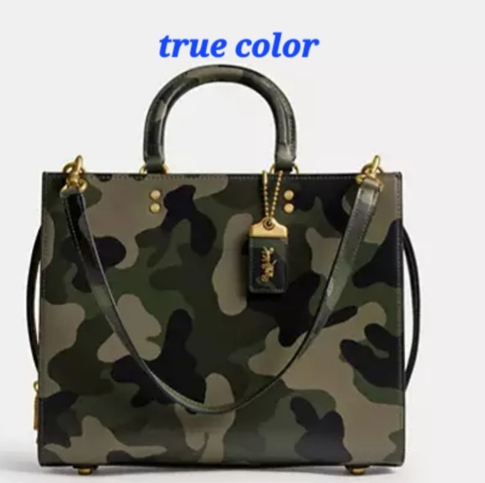 Coach Rogue Camouflage Print Tote with Gold Hardware - Picture 6 of 16